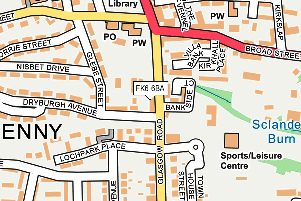 FK6 6BA map - OS OpenMap – Local (Ordnance Survey)
