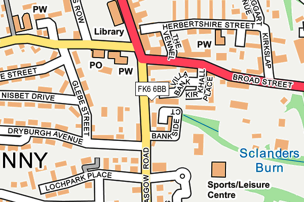 FK6 6BB map - OS OpenMap – Local (Ordnance Survey)