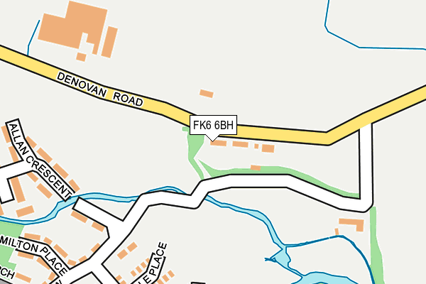 FK6 6BH map - OS OpenMap – Local (Ordnance Survey)