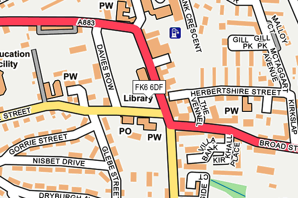 FK6 6DF map - OS OpenMap – Local (Ordnance Survey)