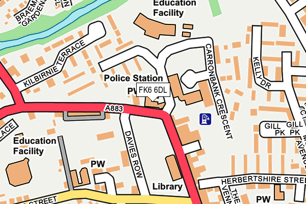 FK6 6DL map - OS OpenMap – Local (Ordnance Survey)