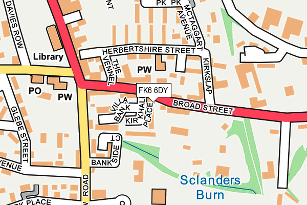 FK6 6DY map - OS OpenMap – Local (Ordnance Survey)