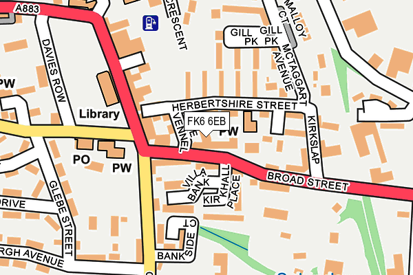 FK6 6EB map - OS OpenMap – Local (Ordnance Survey)