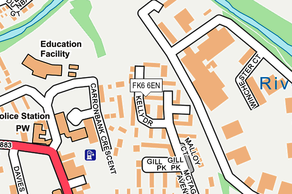FK6 6EN map - OS OpenMap – Local (Ordnance Survey)