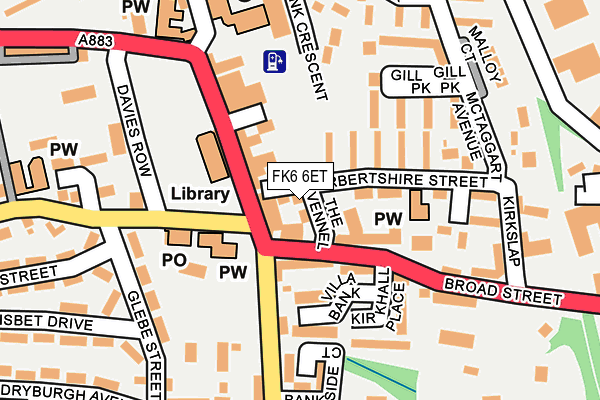 FK6 6ET map - OS OpenMap – Local (Ordnance Survey)