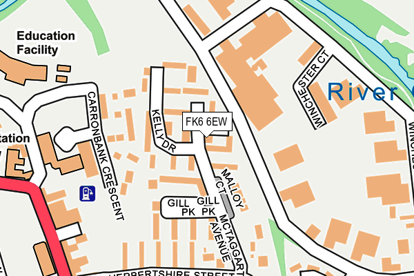FK6 6EW map - OS OpenMap – Local (Ordnance Survey)