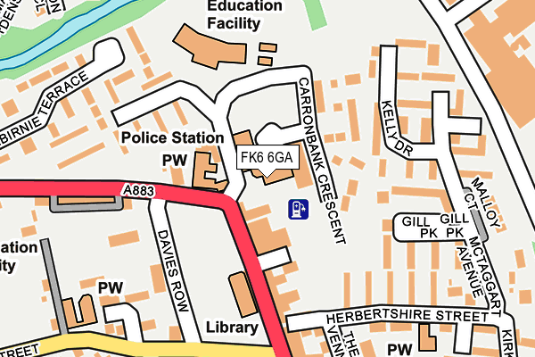 FK6 6GA map - OS OpenMap – Local (Ordnance Survey)