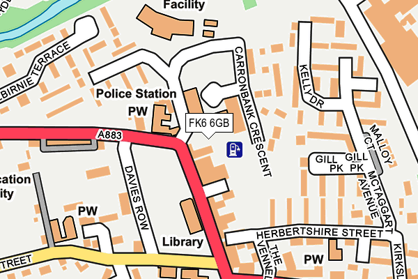 FK6 6GB map - OS OpenMap – Local (Ordnance Survey)
