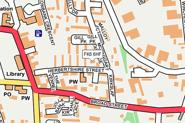FK6 6HF map - OS OpenMap – Local (Ordnance Survey)