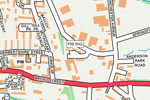 FK6 6HG map - OS OpenMap – Local (Ordnance Survey)