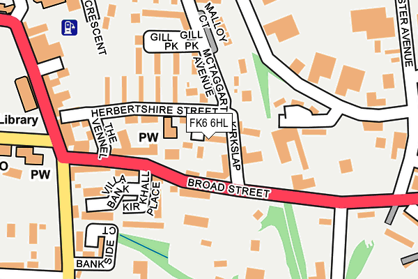 FK6 6HL map - OS OpenMap – Local (Ordnance Survey)