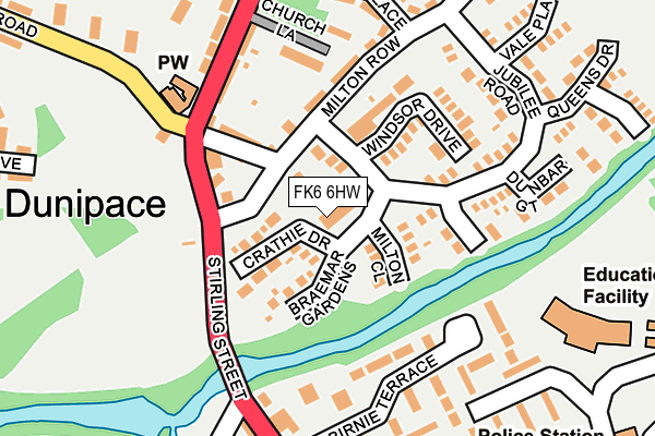 FK6 6HW map - OS OpenMap – Local (Ordnance Survey)
