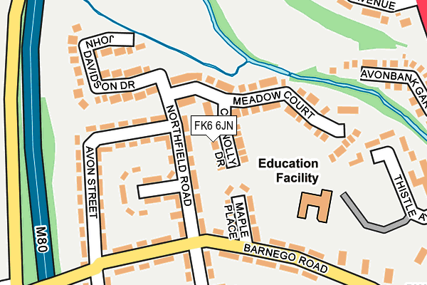 FK6 6JN map - OS OpenMap – Local (Ordnance Survey)