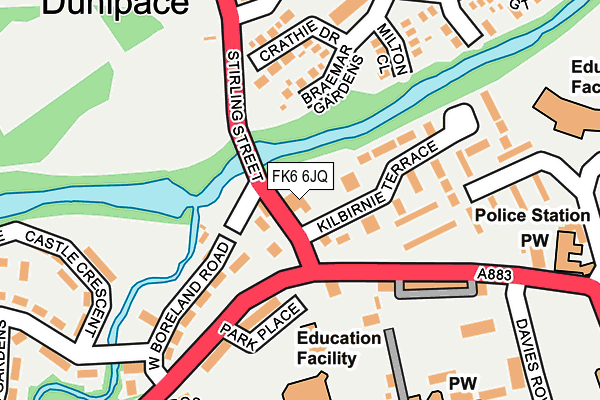 FK6 6JQ map - OS OpenMap – Local (Ordnance Survey)