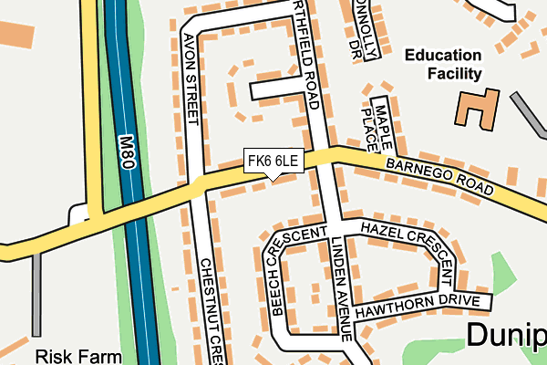FK6 6LE map - OS OpenMap – Local (Ordnance Survey)