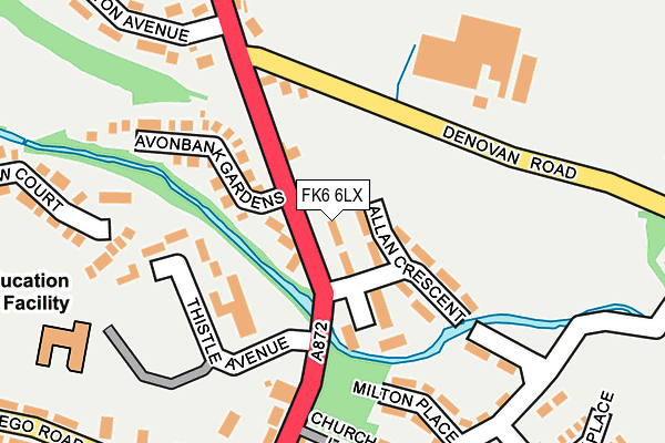 FK6 6LX map - OS OpenMap – Local (Ordnance Survey)