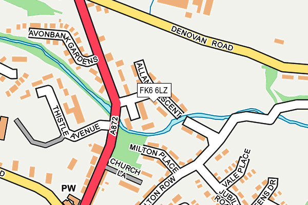 FK6 6LZ map - OS OpenMap – Local (Ordnance Survey)