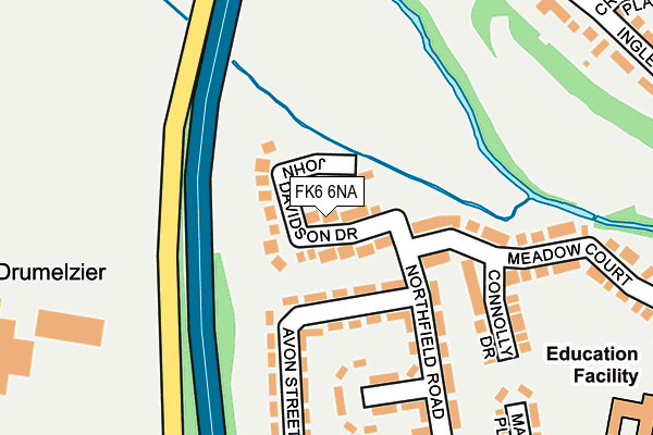 FK6 6NA map - OS OpenMap – Local (Ordnance Survey)
