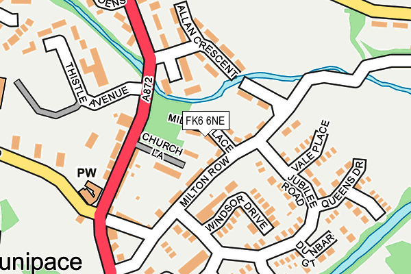 FK6 6NE map - OS OpenMap – Local (Ordnance Survey)