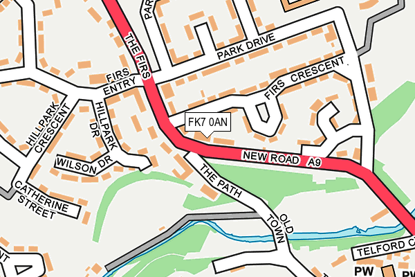 FK7 0AN map - OS OpenMap – Local (Ordnance Survey)