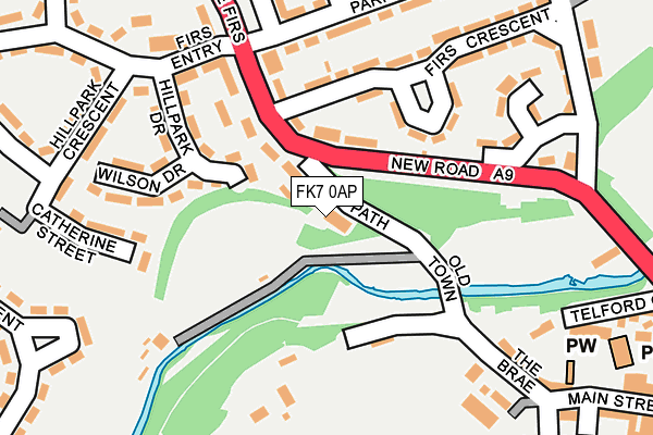 FK7 0AP map - OS OpenMap – Local (Ordnance Survey)