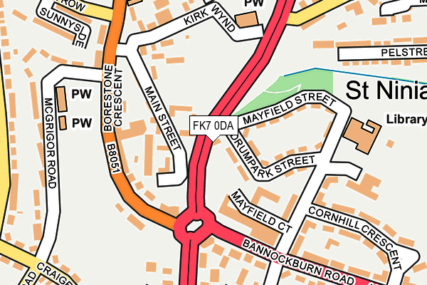 FK7 0DA map - OS OpenMap – Local (Ordnance Survey)