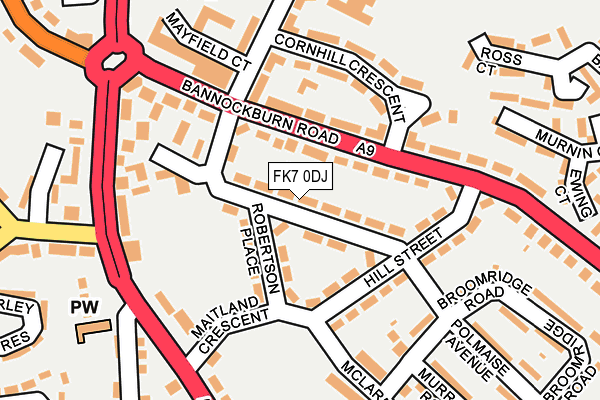 FK7 0DJ map - OS OpenMap – Local (Ordnance Survey)