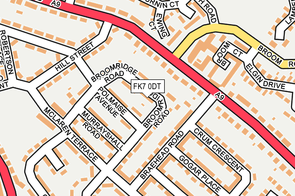 FK7 0DT map - OS OpenMap – Local (Ordnance Survey)