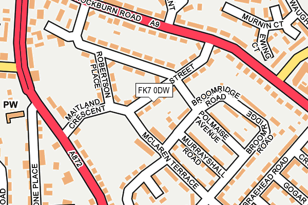 FK7 0DW map - OS OpenMap – Local (Ordnance Survey)