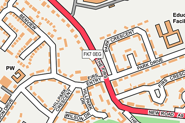 FK7 0EG map - OS OpenMap – Local (Ordnance Survey)