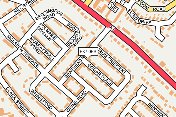 FK7 0ES map - OS OpenMap – Local (Ordnance Survey)