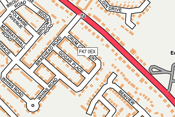 FK7 0EX map - OS OpenMap – Local (Ordnance Survey)