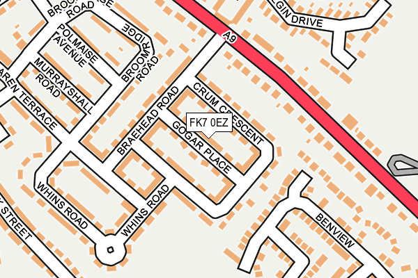 FK7 0EZ map - OS OpenMap – Local (Ordnance Survey)