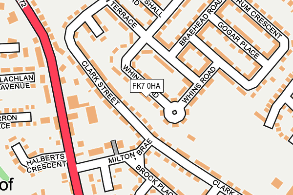 FK7 0HA map - OS OpenMap – Local (Ordnance Survey)