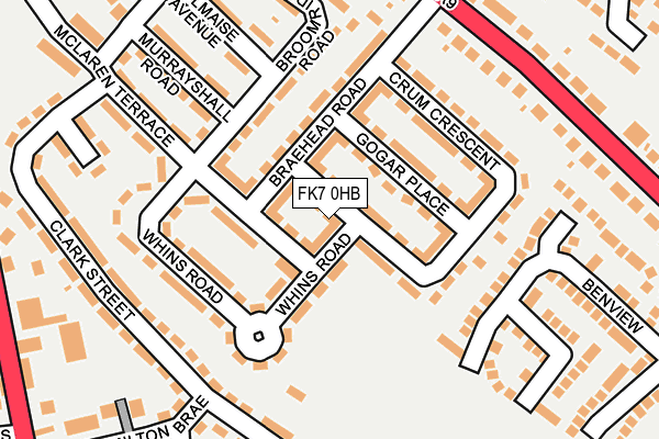 FK7 0HB map - OS OpenMap – Local (Ordnance Survey)