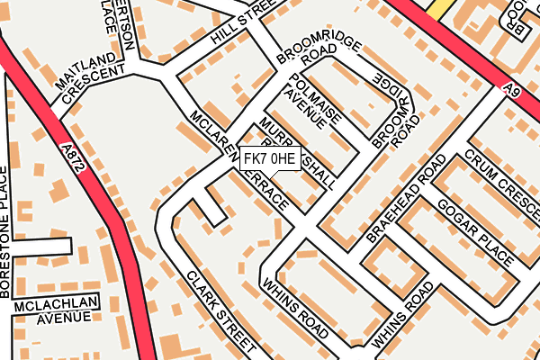 FK7 0HE map - OS OpenMap – Local (Ordnance Survey)
