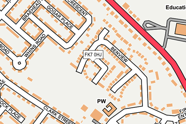 FK7 0HJ map - OS OpenMap – Local (Ordnance Survey)