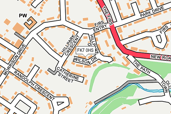 FK7 0HS map - OS OpenMap – Local (Ordnance Survey)
