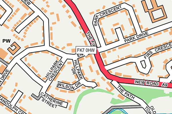 FK7 0HW map - OS OpenMap – Local (Ordnance Survey)
