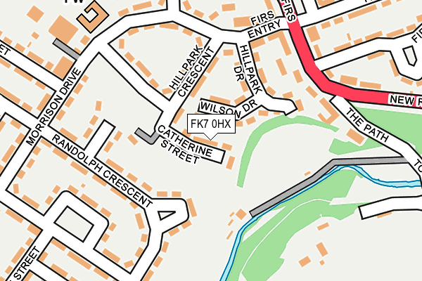 FK7 0HX map - OS OpenMap – Local (Ordnance Survey)