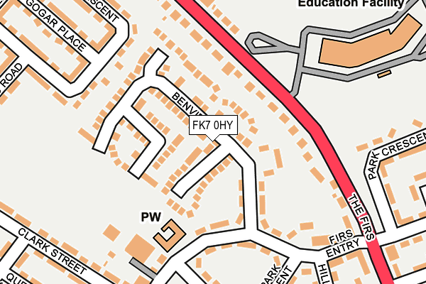 FK7 0HY map - OS OpenMap – Local (Ordnance Survey)