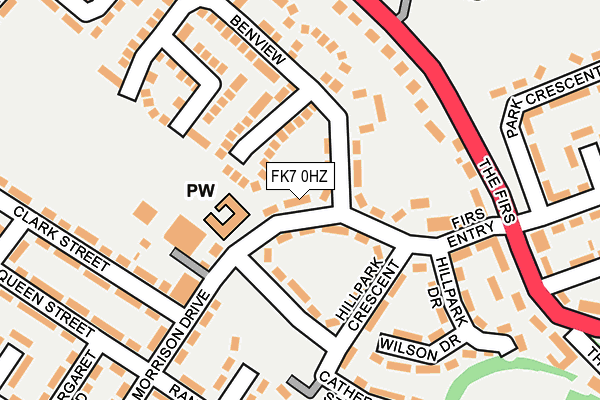 FK7 0HZ map - OS OpenMap – Local (Ordnance Survey)