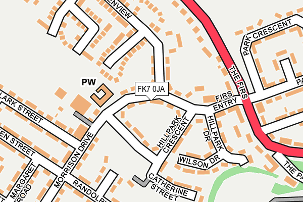 FK7 0JA map - OS OpenMap – Local (Ordnance Survey)