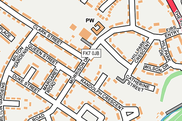 FK7 0JB map - OS OpenMap – Local (Ordnance Survey)