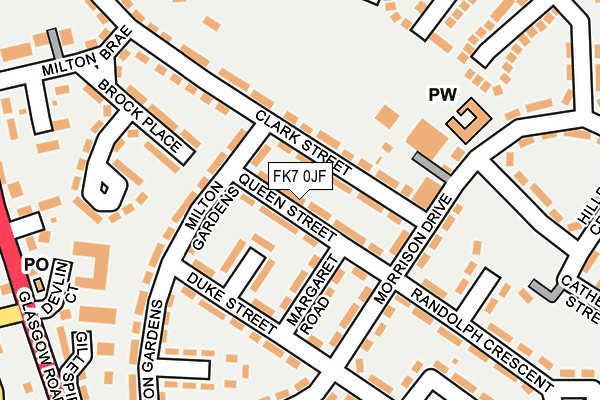 FK7 0JF map - OS OpenMap – Local (Ordnance Survey)