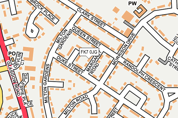 FK7 0JG map - OS OpenMap – Local (Ordnance Survey)