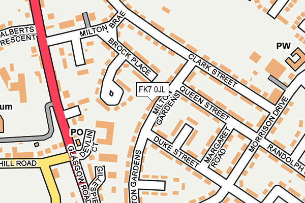 FK7 0JL map - OS OpenMap – Local (Ordnance Survey)