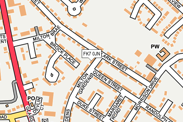 FK7 0JN map - OS OpenMap – Local (Ordnance Survey)