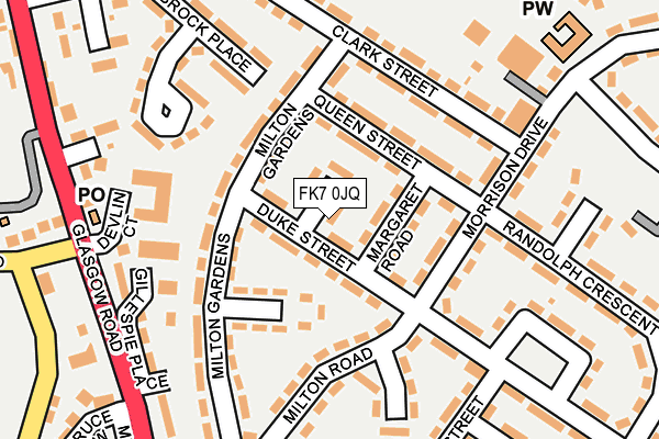 FK7 0JQ map - OS OpenMap – Local (Ordnance Survey)