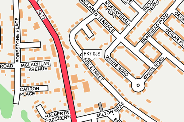 FK7 0JS map - OS OpenMap – Local (Ordnance Survey)